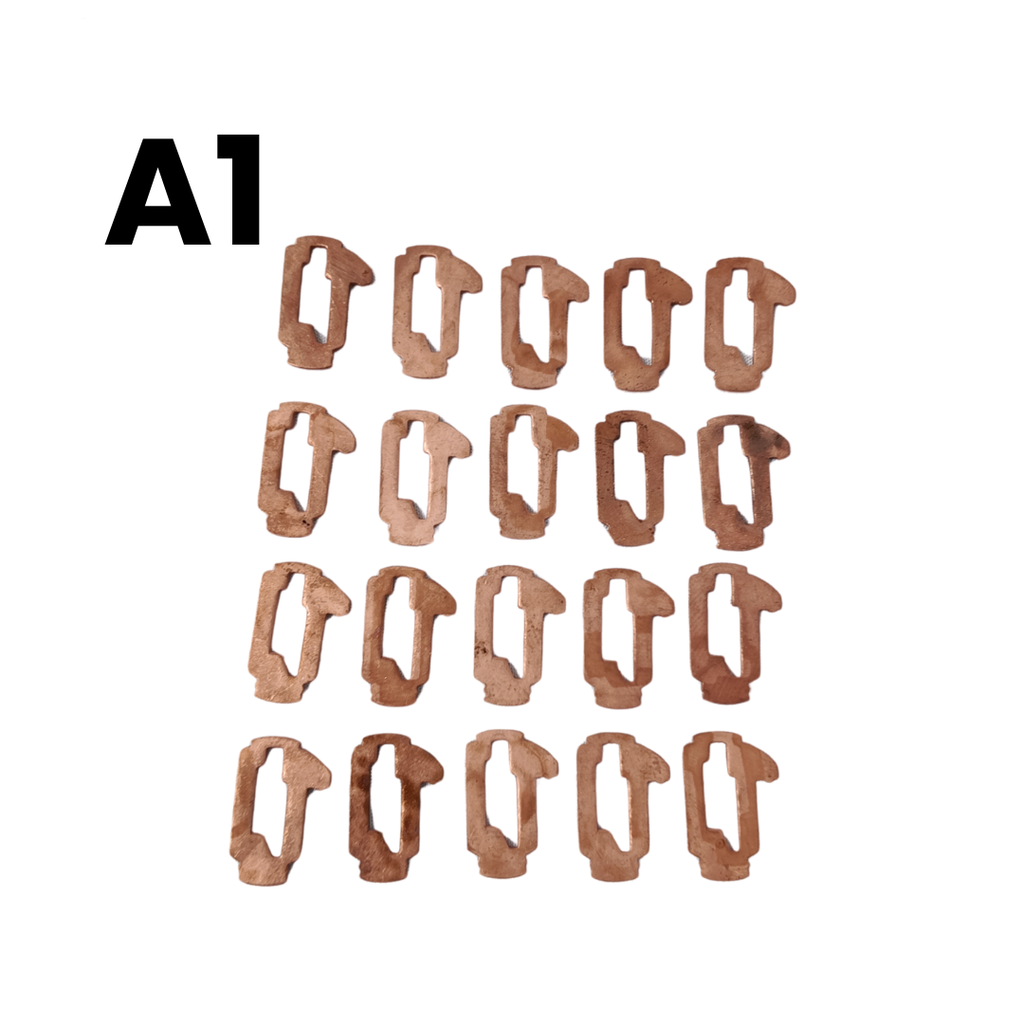 JUEGO DE LAMINAS TOYOTA (93-07) - 20 UNIDADES DE CADA MEDIDA 
