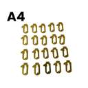 JUEGO DE LAMINAS TOYOTA (93-07) - 20 UNIDADES DE CADA MEDIDA 