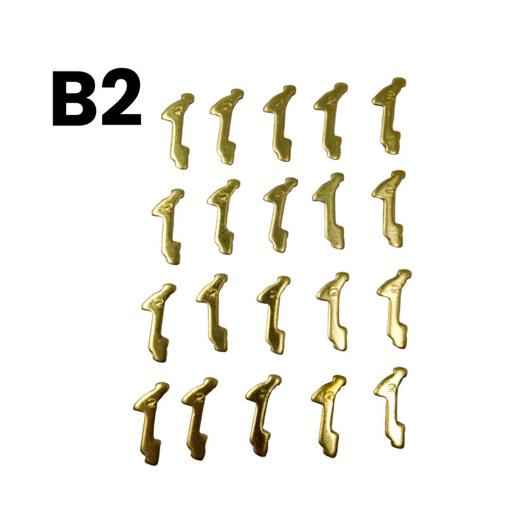 JUEGO DE LAMINAS TOYOTA (93-07) - 20 UNIDADES DE CADA MEDIDA 