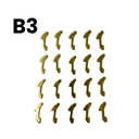 JUEGO DE LAMINAS TOYOTA (93-07) - 20 UNIDADES DE CADA MEDIDA 