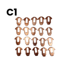 JUEGO DE LAMINAS TOYOTA (93-07) - 20 UNIDADES DE CADA MEDIDA 