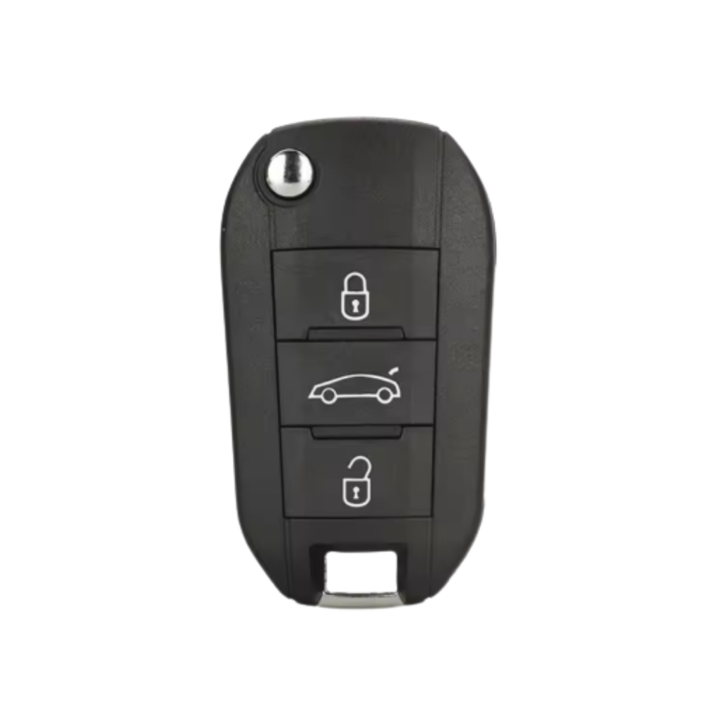 COQUE TELECOMMANDE PLIABLE PSA (POUR ID46) VA2 BOUTON COFFRE 