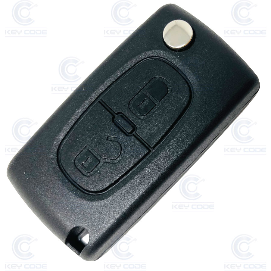 MANDO PSA 308, 3008 PLEGABLE 2 BOTONES HU83 (1606994880) (11+) PCF7941 ID46 433 mhz FSK AFTER MARKET