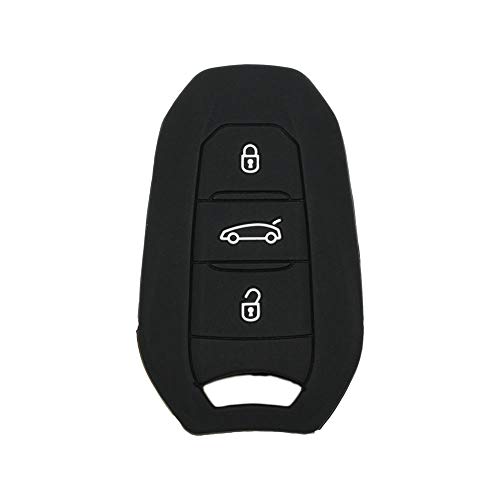 FUNDA DE SILICONA PARA MANDOS KEYLESS DE 3 BOTONES DE PSA - NEGRO