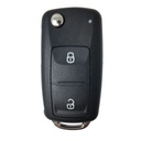 CARCASA MANDO COMPLETO VW AMAROCK/CADDY PLEGABLE 2 BOTONES HU66 