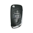 CARCAÇA PSA DE COMANDO DOBRÁVEL 3 BOTÕES HU83 (PILHA NA CARCAÇA)