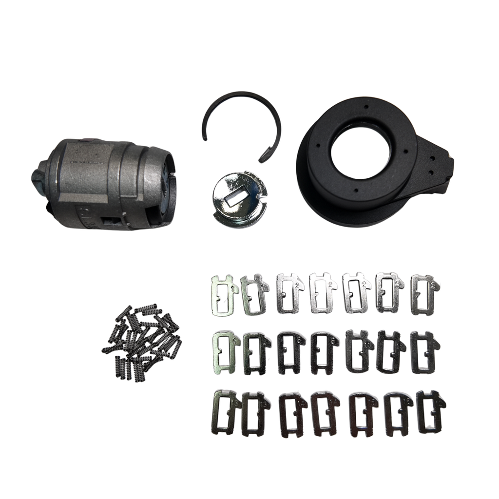 FECHADURA DE ARRANQUE DESMONTADA GRUPO VAG (5Q1905865A; 6RA905865) HU162 E ANTENA COM CONECTOR DESCENTRADO - AFTERMARKET