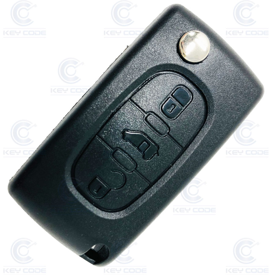 MANDO PSA PARTNER/BERLINGO PLEGABLE 3 BOTONES (2009-2016) PERFIL VA2 ORIGINAL (6490E0) PCF7961 ID46 433 mhz FSK