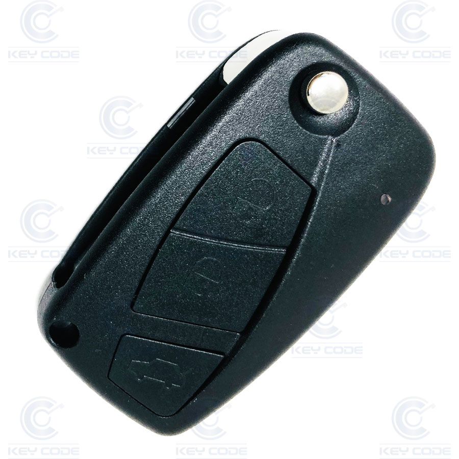 CONTROLE DOBRÁVEL 3 BOTÕES FIAT DOBLO, 500, GRANDE PUNTO, FIORINO, BIPPER, NEMO (ID46) 71765697, 9170JE, 9170JF - SEM LÂMINA