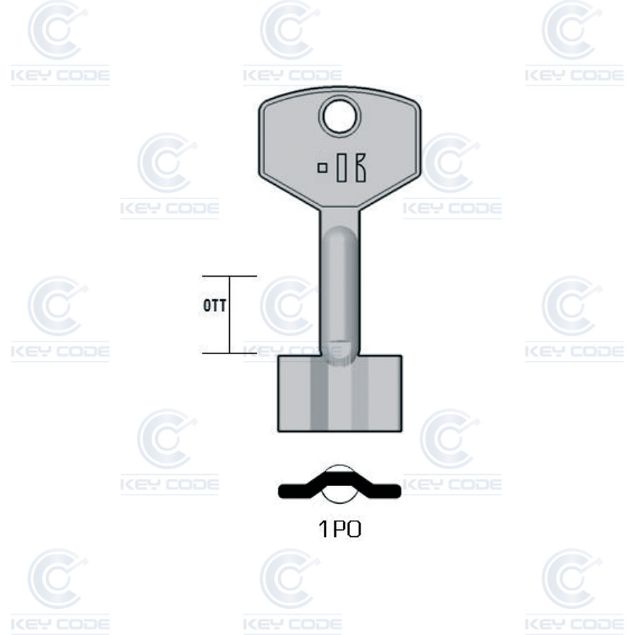 LLAVE KEYLINE DOBLE PALETA 1PO (POP, PTN-1G)