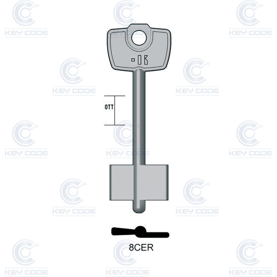 LLAVE KEYLINE CERUTTI 8CER (C, CRT-5G)