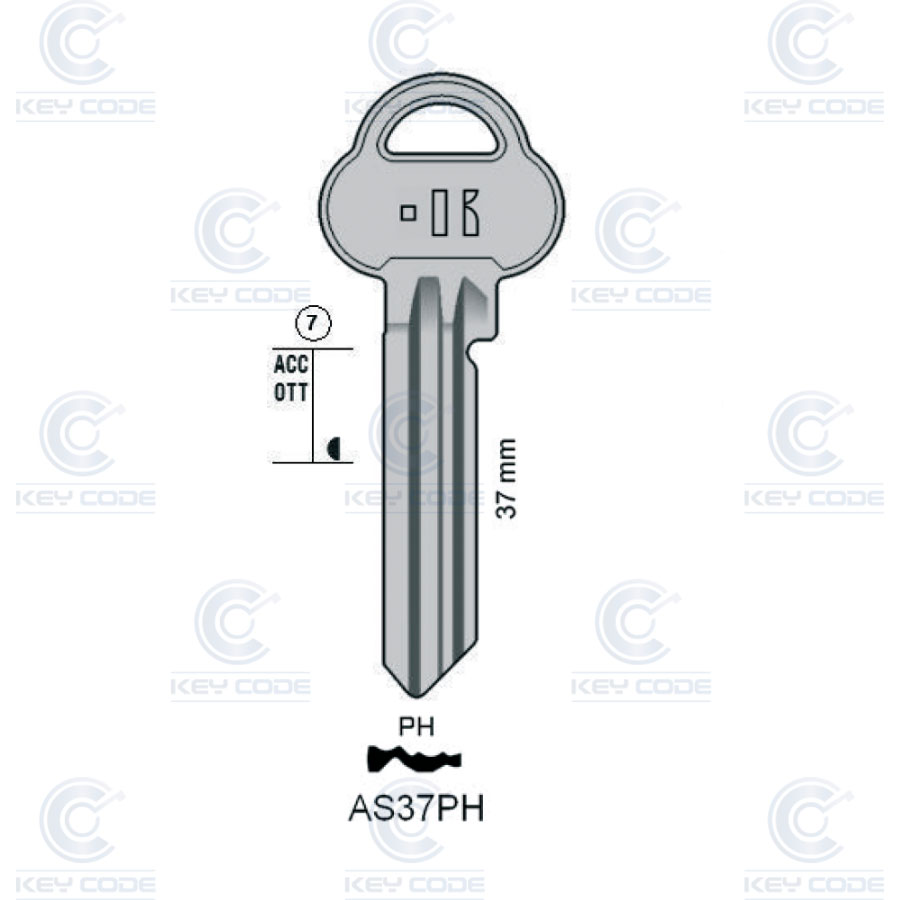 LLAVE KEYLINE AS37PH (ASS104, AS-PH7)