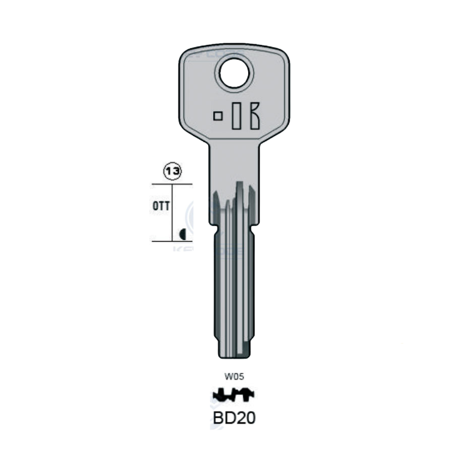 LLAVE KEYLINE BRICARD BD20 (CS115, BRI-26)