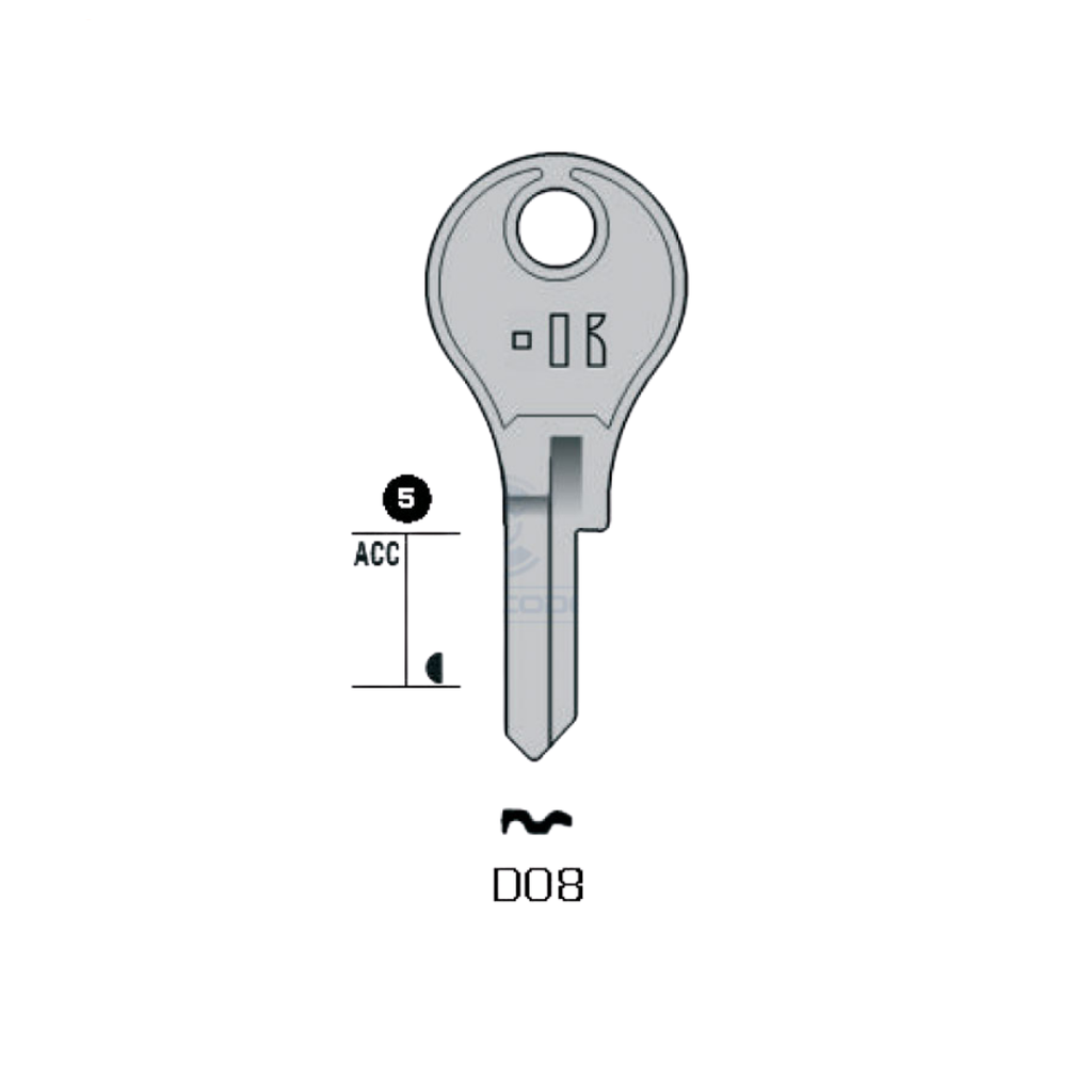 LLAVE KEYLINE DOM DO8 (DM8, DOM-1D)