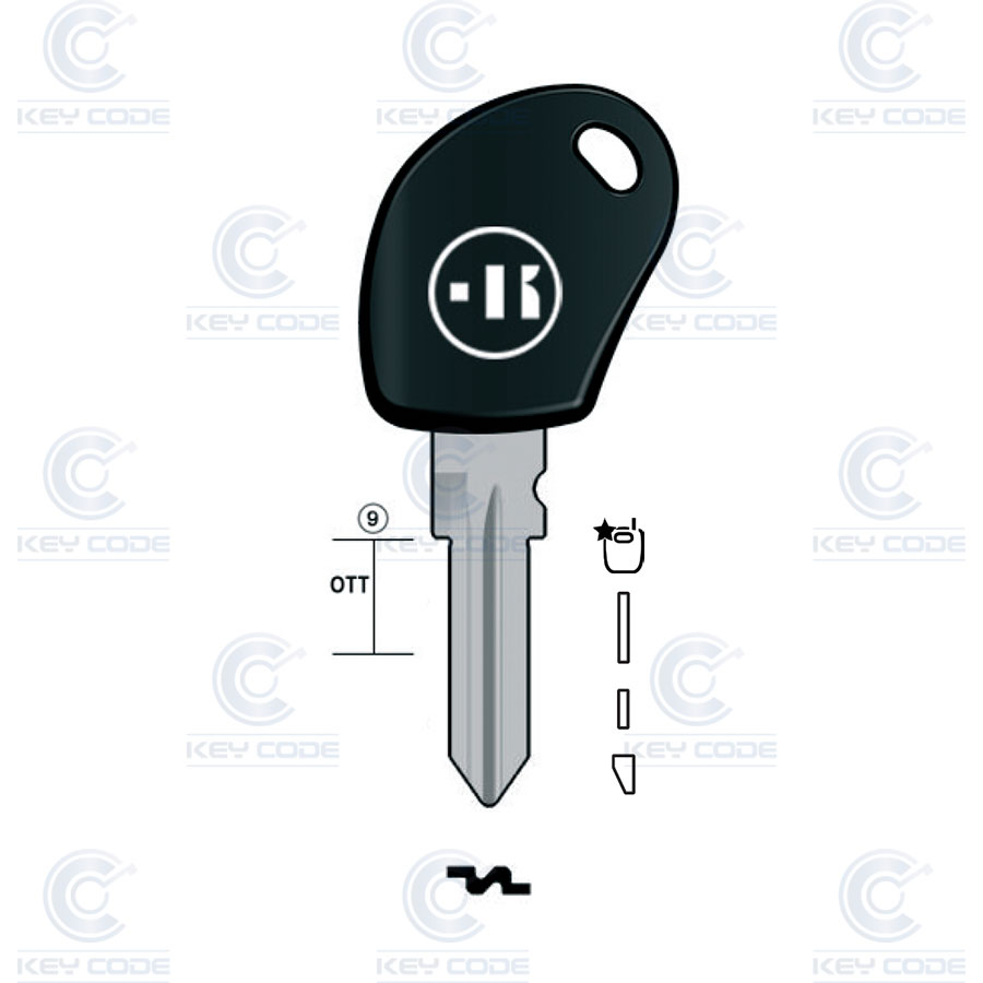 POD KEY FIAT, LANCIA, ALFA, IVECO FT1505C (GT15, FI-13P5) - APERTURA DESLIZANTE