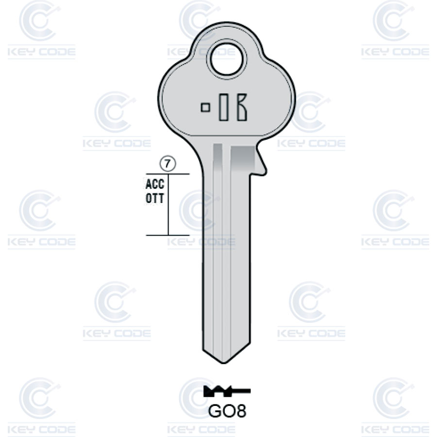 LLAVE KEYLINE GLOBE GO8 (GL8, GLO-3) 