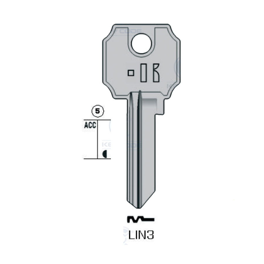 LLAVE KEYLINE LIN3 (LC11, LIN-15D)