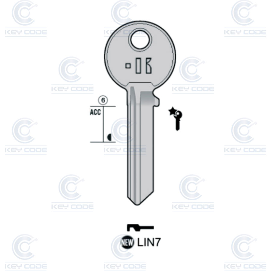 LLAVE KEYLINE LINCE LIN7 (LC7, LIN-10D)