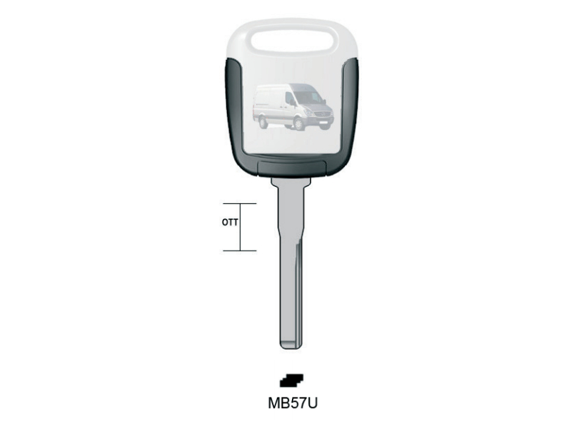 ENCASTRE KEYLINE PARA MANDO MERCEDES MB57U (HU64, ME-7P) 