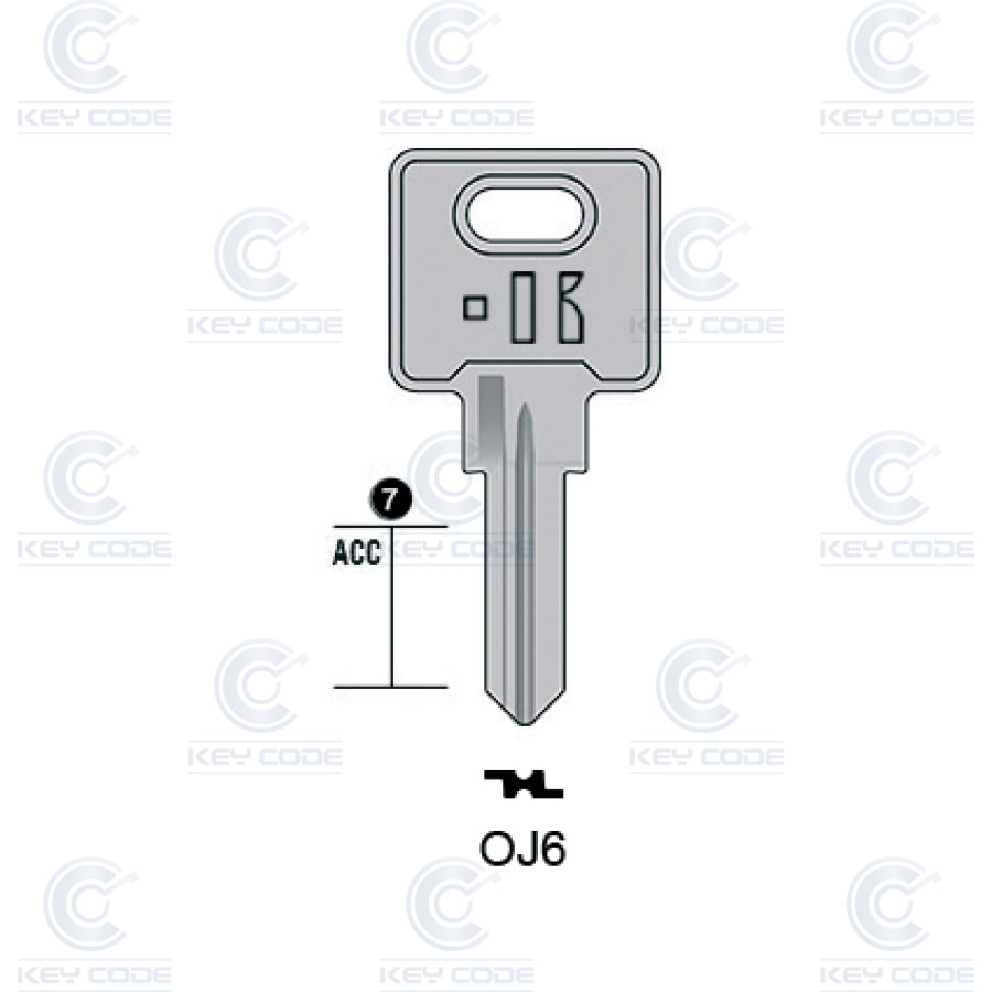 LLAVE KEYLINE OJMAR OJ6 (OJ6R, OJ-12) 
