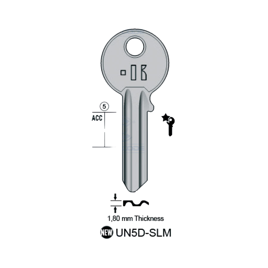 LLAVE UNIVERSAL KEYLINE UN5D SLIM (UL050 RHINO, U-5D)