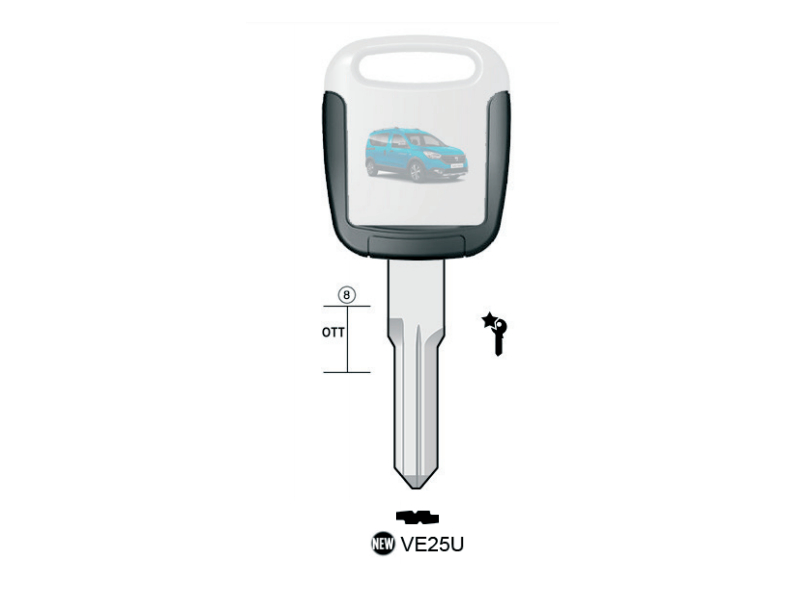 ENCASTRE KEYLINE PARA DACIA, RENAULT VE25U (HU136MH)
