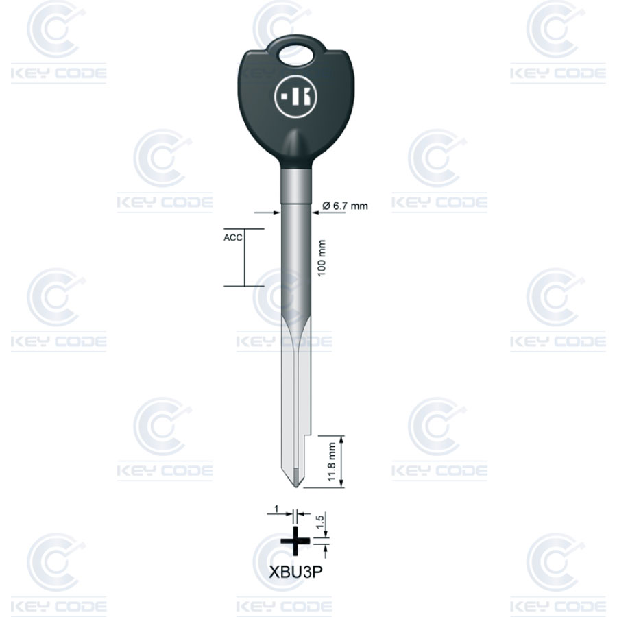 LLAVE KEYLINE DE 4 ENTRADAS XBU3P (XBW3P, BUR-3X)