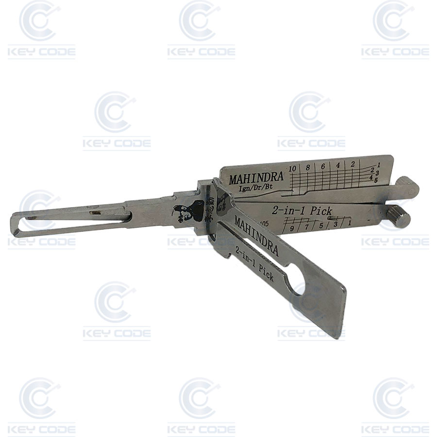 GANZUA LISHI 2 EN 1 PARA MAHINDRA Y MOTO YAMAHA Y KIMCO CON LLAVE TIPO REGATA 