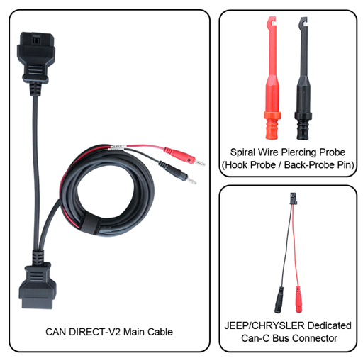 [OBDSTAR-CAN-DIRECT] KIT DE CABLES V2 CONEXION CAN DIRECTA - OBDSTAR