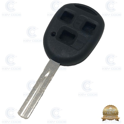 [TO48CS3B-P] COQUE TELECOMMANDE TOYOTA 3 BOUTONS CLE A VAGUE (TOY48) FIXE DURASHELL - QUALITE SUPERIEURE