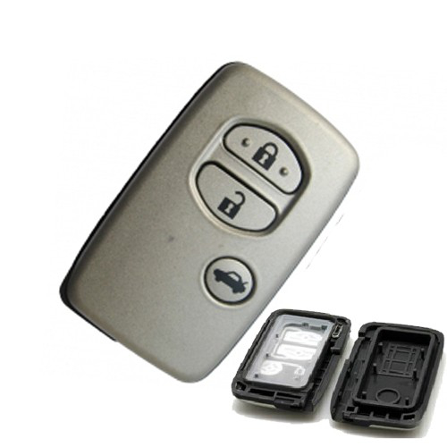 [TOCS3B-TJP] COQUE CARTE TOYOTA CAMRY 3 BOUTONS ARGENT