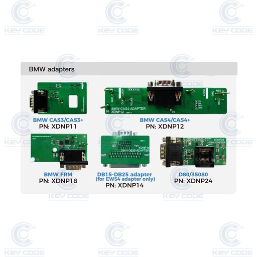 [VVDI-ADPSET] KIT DE ADAPTADORES PARA PROGRAMACIÓN DE BMW, PORSCHE, LAND ROVER, HYUNDIA, HONDA SIN DESOLDAR PARA MINI PROG Y KEY TOOL PLUS (XDNPP0) 