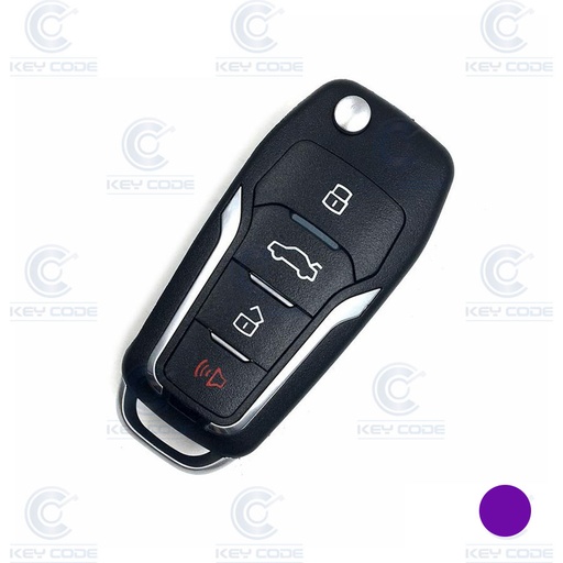 [XKN06-SUPER] MANDO CON TRANSPONDER TIPO FORD DE 4 BOTONES PARA VVDI KEY TOOL (SUPER CHIP INCLUIDO) XEFO01EN 