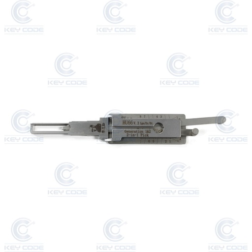 [HU66+TW-AG] CROCHET LISHI 2-1 HU66 VOLKSWAGEN, AUDI, PORSCHE DEMARREUR, PORTE, COFFRE / ANTIREFLET