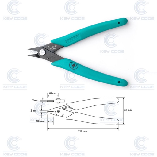 [HE-PLR740] PINZA DE PUNTA PLANA JBC PLR740   