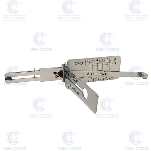 [ZD30-AG] LISHI 2 IN 1 PICK LOCK ZD30-AG ZADI, APRILIA, DUCATI, KTM AND MOTO GUZZI - ANTIGLARE -