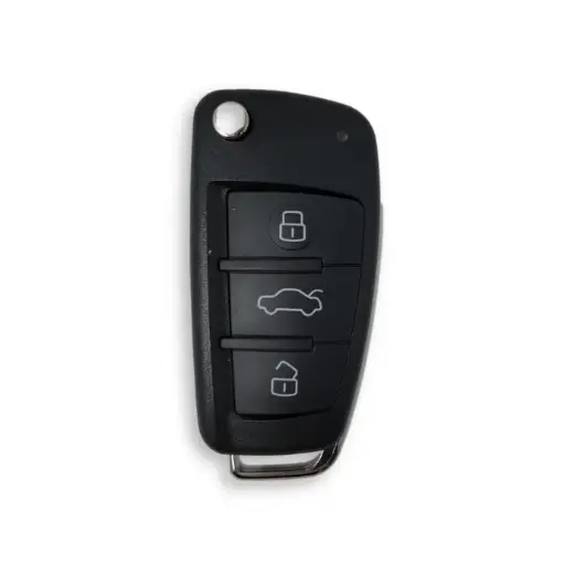 [AU100TE01-AF] TELECOMMANDE PLIABLE AVEC3 BOUTONS POUR AUDI A3 (+05) 8P0837220D INF 433 Mhz