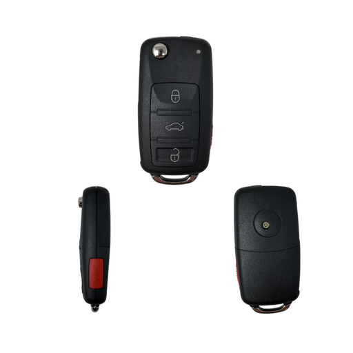 [AU102TE03-AF] AUDI A8 (2003-2011) FLIP REMOTE 3+1 BUTTONS PCF7942 433 mhz (4E0837220H) - AFTERMARKET