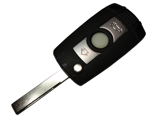 [BW92CS3B-V] COQUE TELECOMMANDE BMW 3 BOUTONS HU92 CONVERTIBLE A PLIABLE (PUR TRANSPONDEUR DE CARBONE)