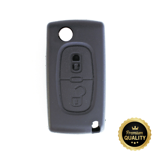 [CI2CS2B-S-P] PSA 2 BUTTON FLIP REMOTE KEY WITH BATTERY HOLDER VA2 WITHOUT LOGO - PREMIUM QUALITY