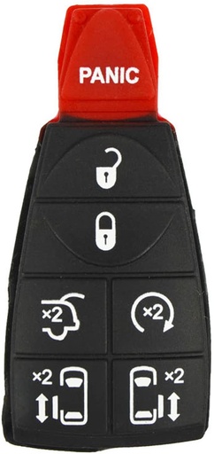[CRBO6B-PN] BOUTON TELECOMMANDE CHRYSLER, JEEP, DODGE 6 BOUTONS (PANIC)
