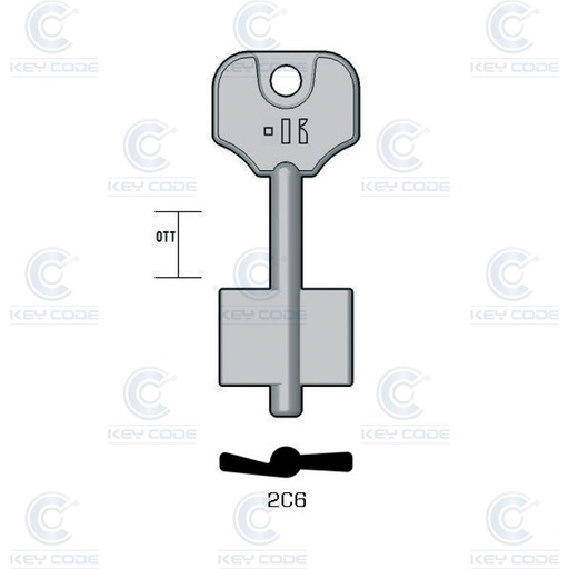 [KL-2C6] LLAVE KEYLINE CR 2C6 (RN, CR-3G)