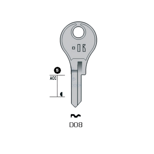 [KL-DO8] LLAVE KEYLINE DOM DO8 (DM8, DOM-1D)