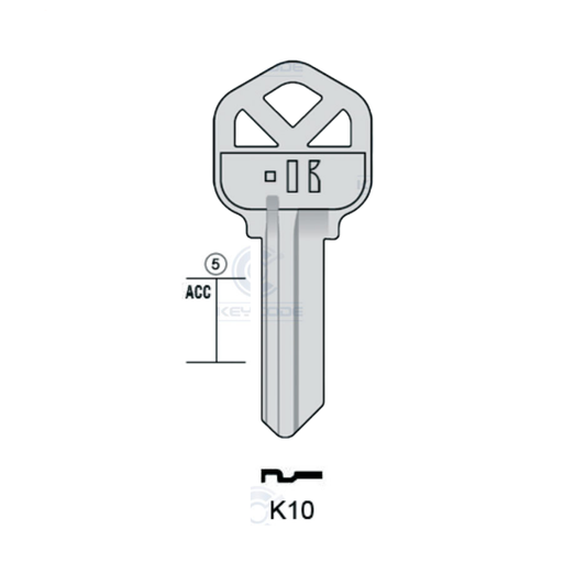 [KL-K10] LLAVE KEYLINE K10 (KS1, KWI-1)