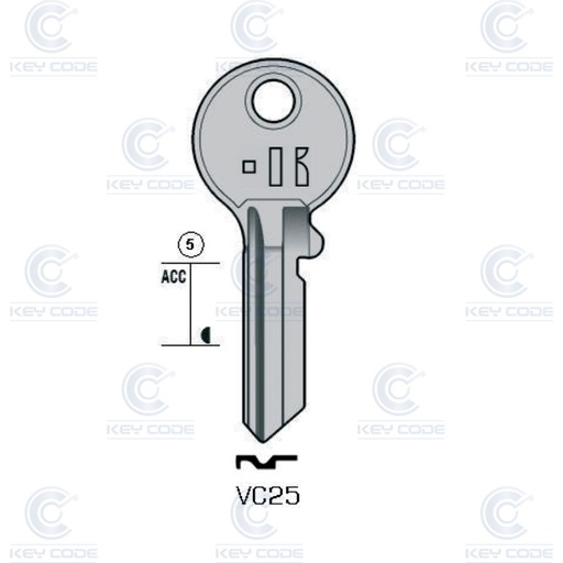 [KL-VC25] LLAVE KEYLINE VACHETTE VC25 (VAC29, VA-1)
