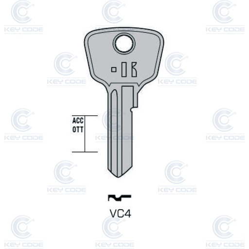 [KL-VC4] LLAVE KEYLINE VACHETTE VC4 (VAC14, VA-12D)