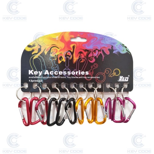 [MSQ50] DISPLAY WITH 12 COLORED CARABINERS OF 50MM