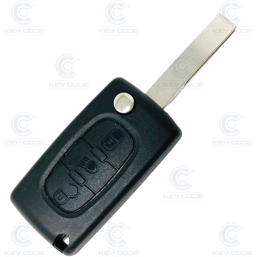 MANDO PLEGABLE PSA DE 3 BOTONES PARA C4 PICASSO HU83 (6490QW) PCF7961 ID46