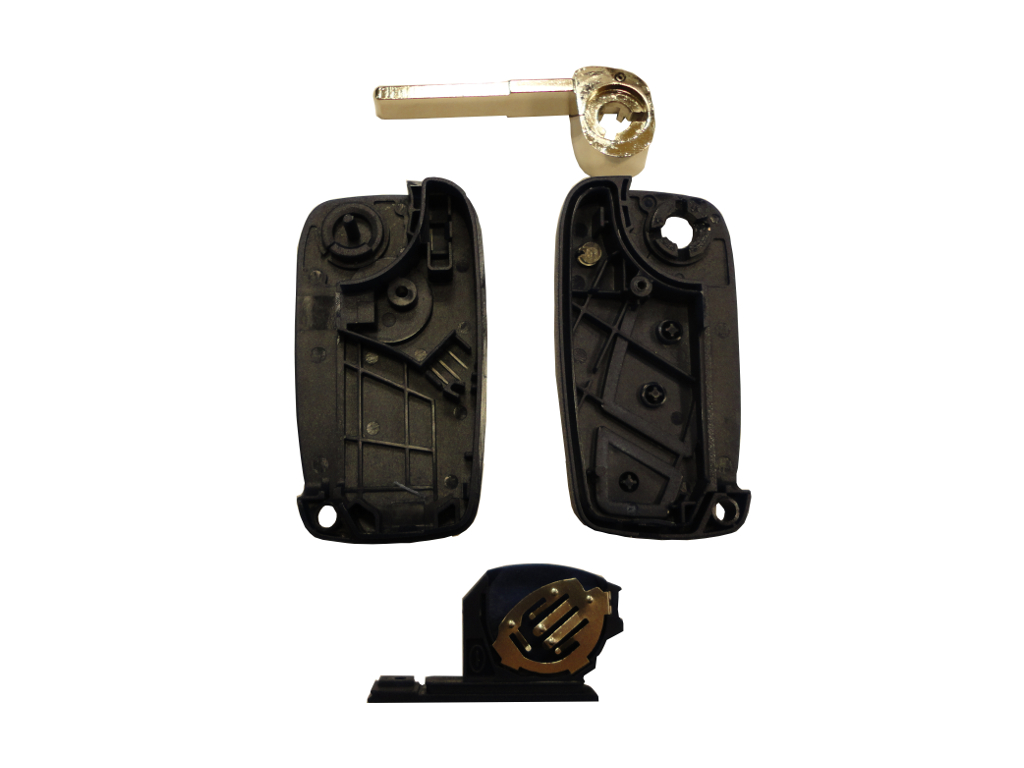 CARCASA FIAT 2 BOTONES PLEGABLE AZUL SIP22 (PORTAPILAS LATERAL)
