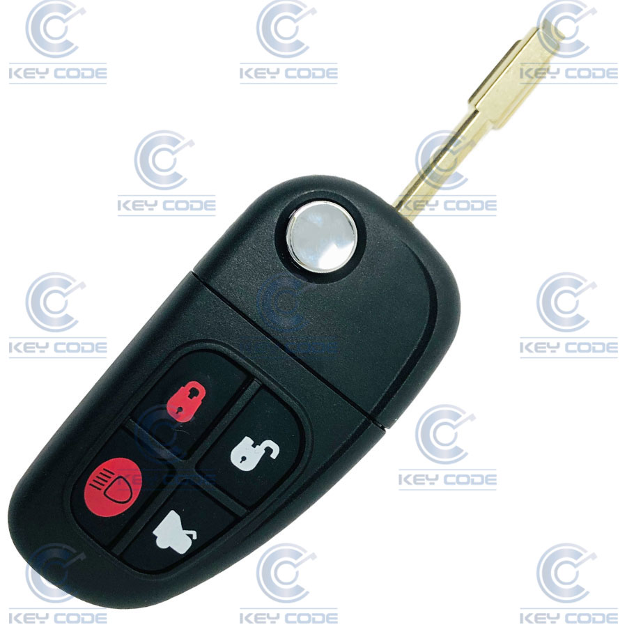 MANDO PLEGABLE JAGUAR DE 4 BOTONES PARA X-TYPE, S-TYPE, XJ Y XJR CON ESPADÍN (C2C35284) 4D60 430 mhz ASK